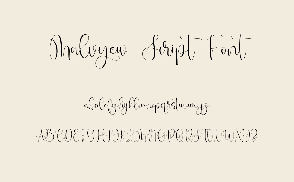 Malvyew Script font