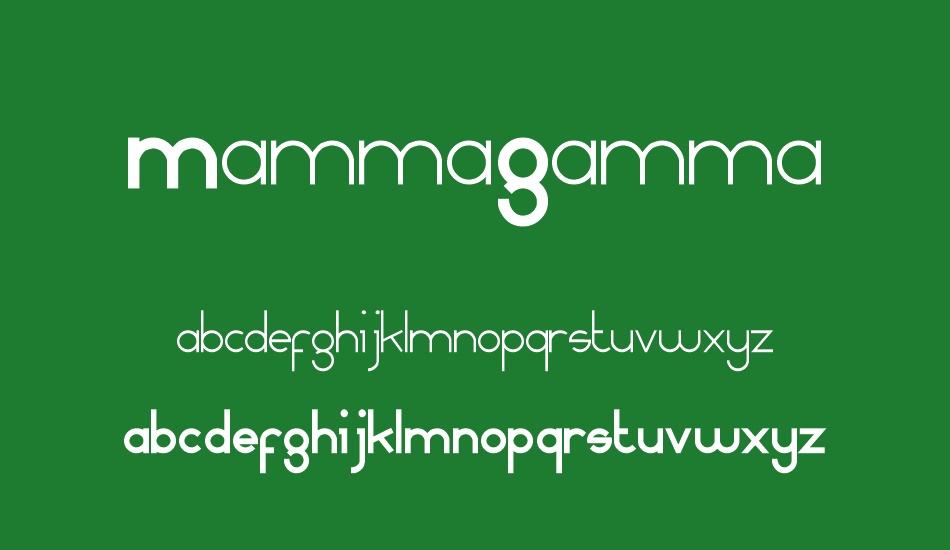 MammaGamma font