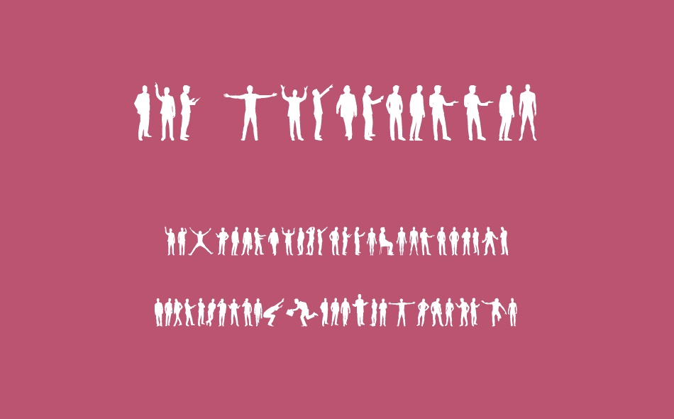 Man Silhouettes font
