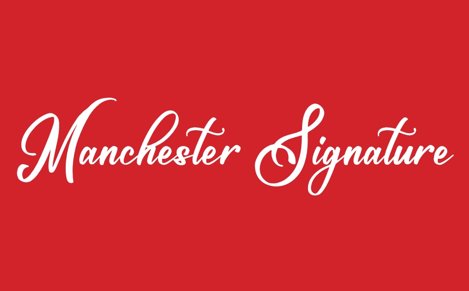 Manchester Signature font big