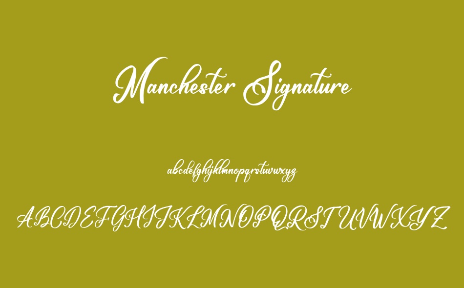 Manchester Signature font