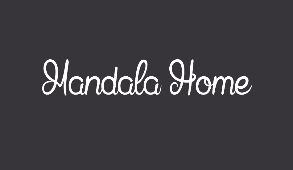 Mandala Home font big