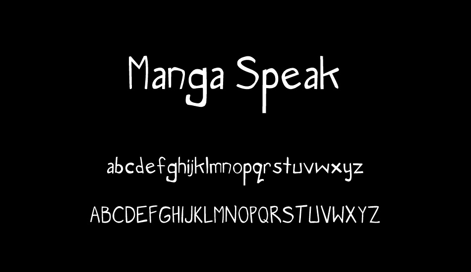 Manga Speak font