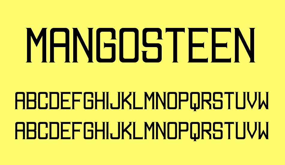 MANGOSTEEN font