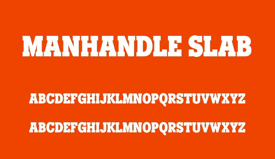 Manhandle Slab font