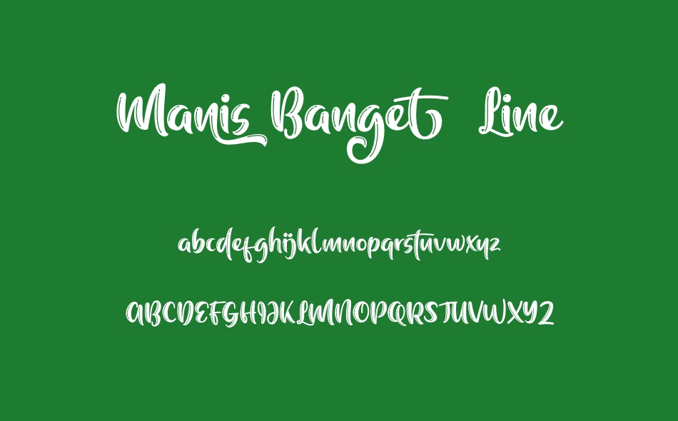 Manis Banget Line font