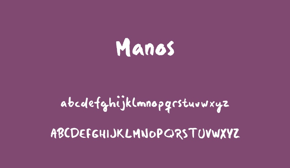 Manos font