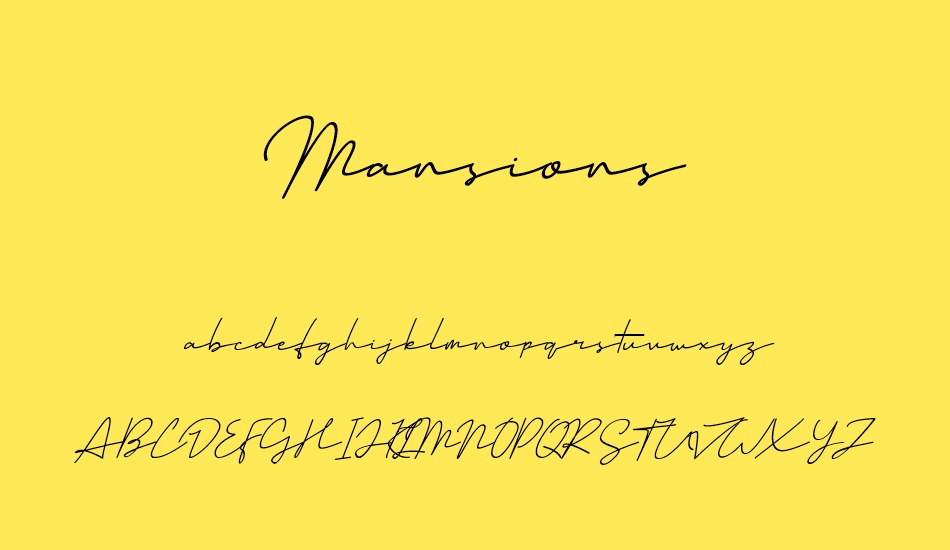 Mansions font