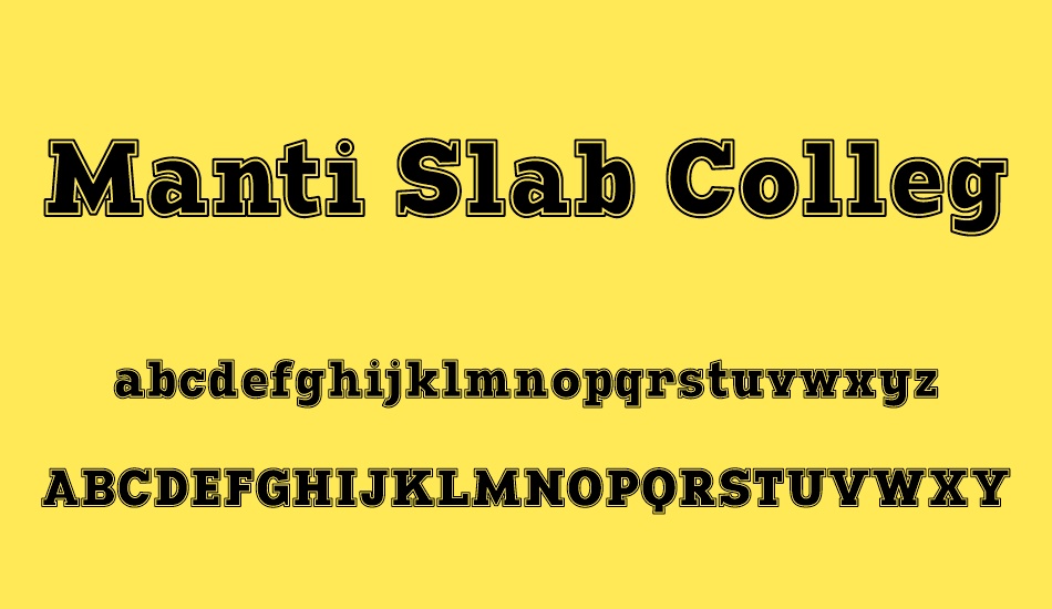 Manti Slab College Demo font