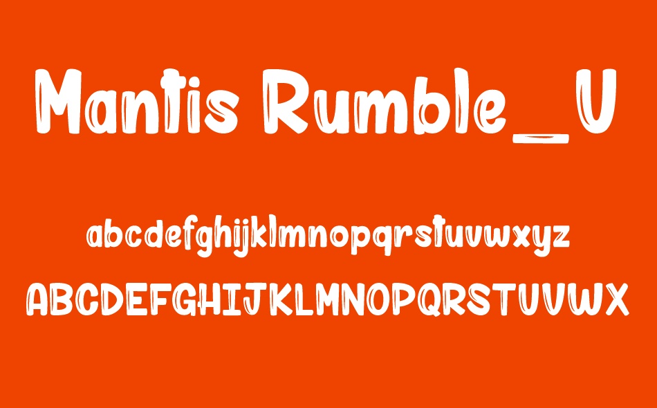 Mantis Rumble font