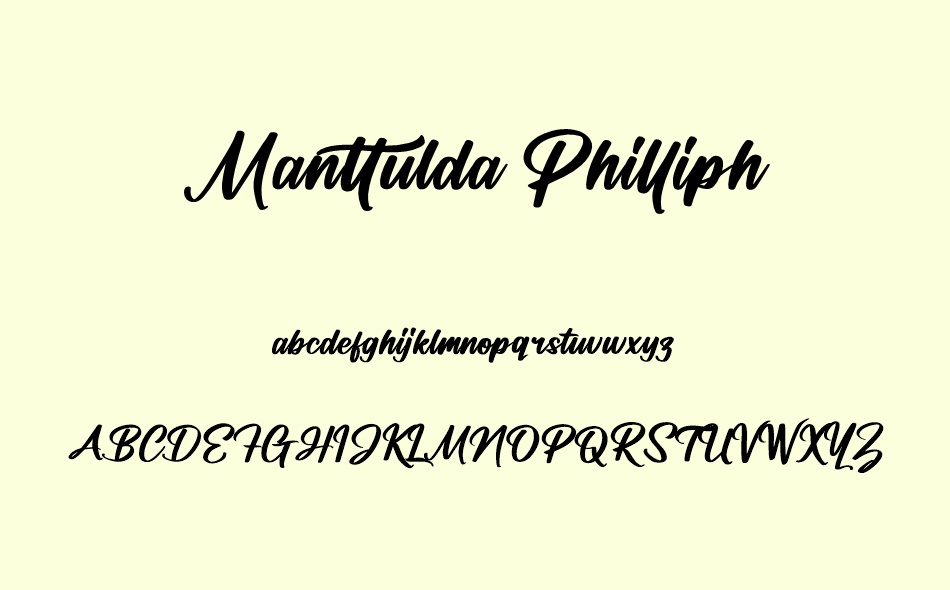 Manttulda Philliph font