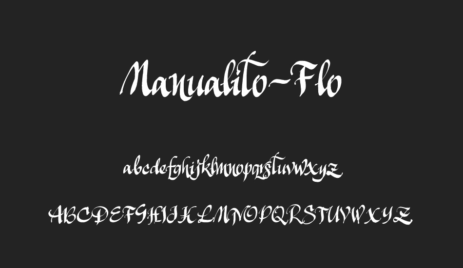 Manualito-Flo font