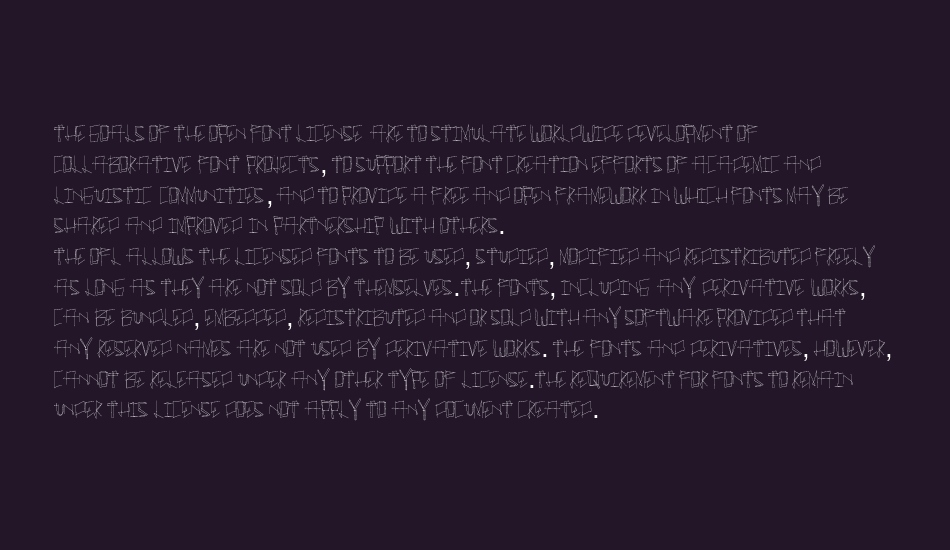 ManyLines font 1