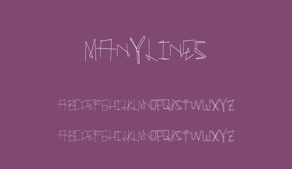 ManyLines font