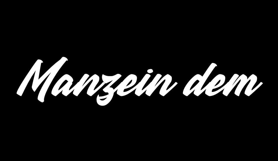 Manzein demo font big