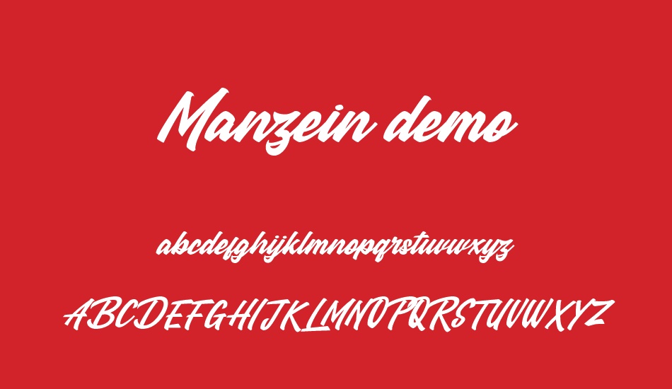 Manzein demo font