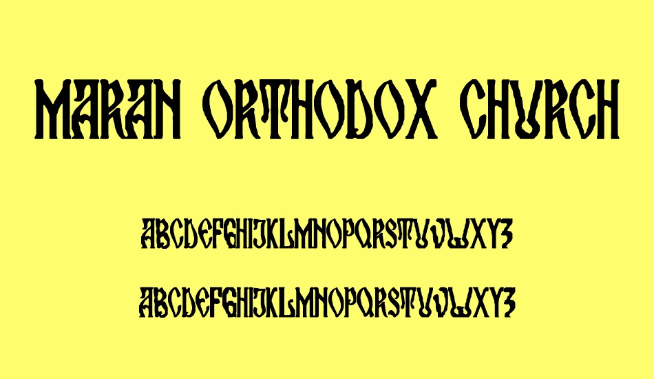 maran orthodox church font