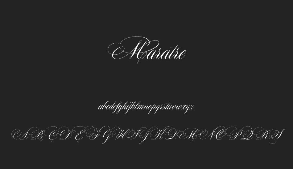 Maratre font