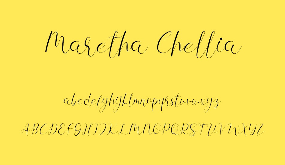 Maretha Chellia font