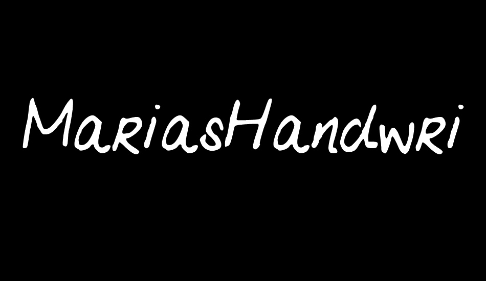 MariasHandwriting font big