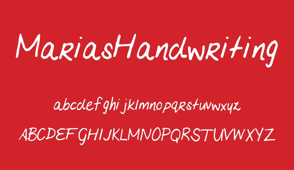 MariasHandwriting font