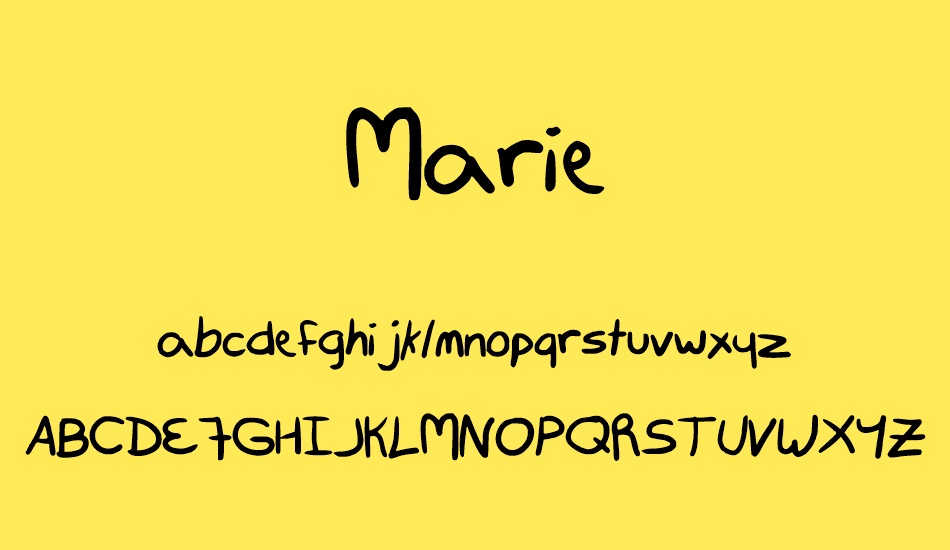 Marie font