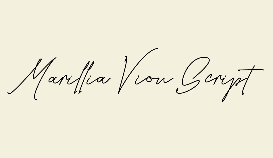 Marillia Vion Script font big