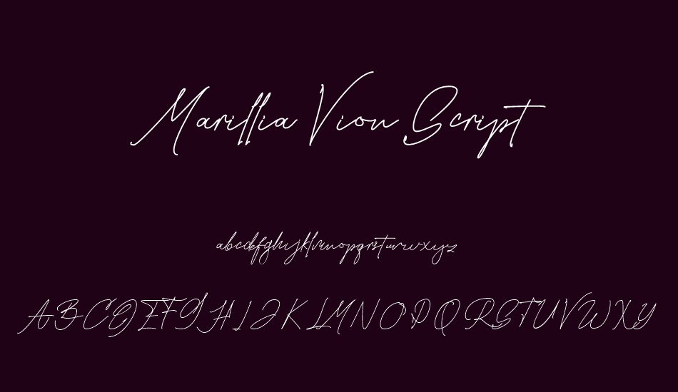 Marillia Vion Script font