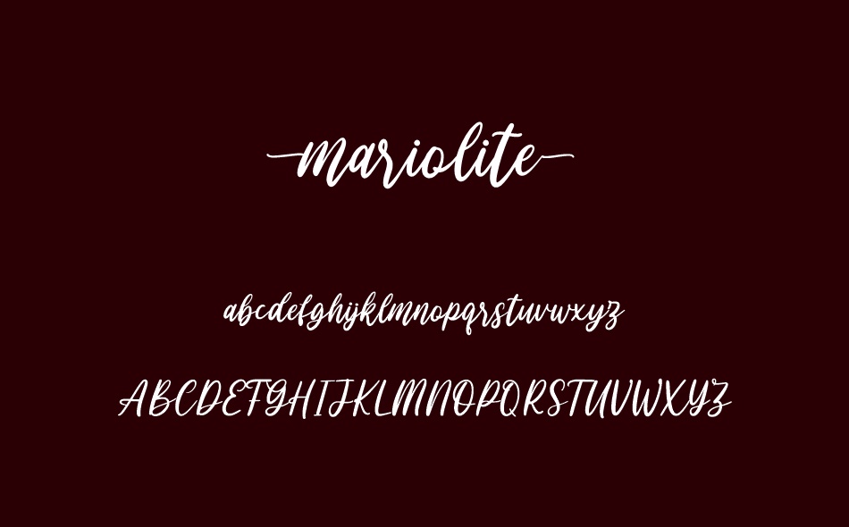 Mariolite font