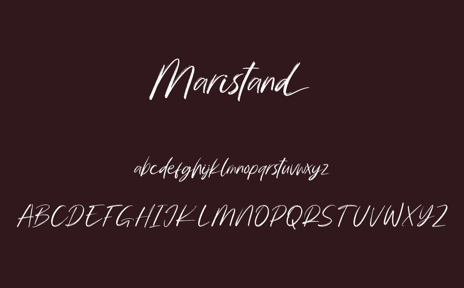 Maristand font