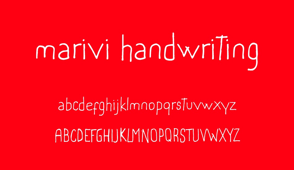 marivi handwriting font