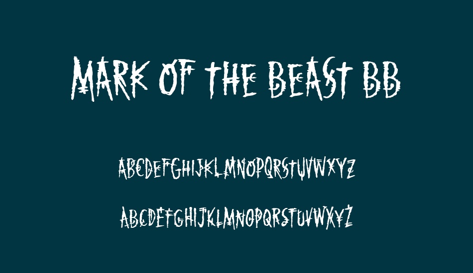 Mark of the Beast BB font