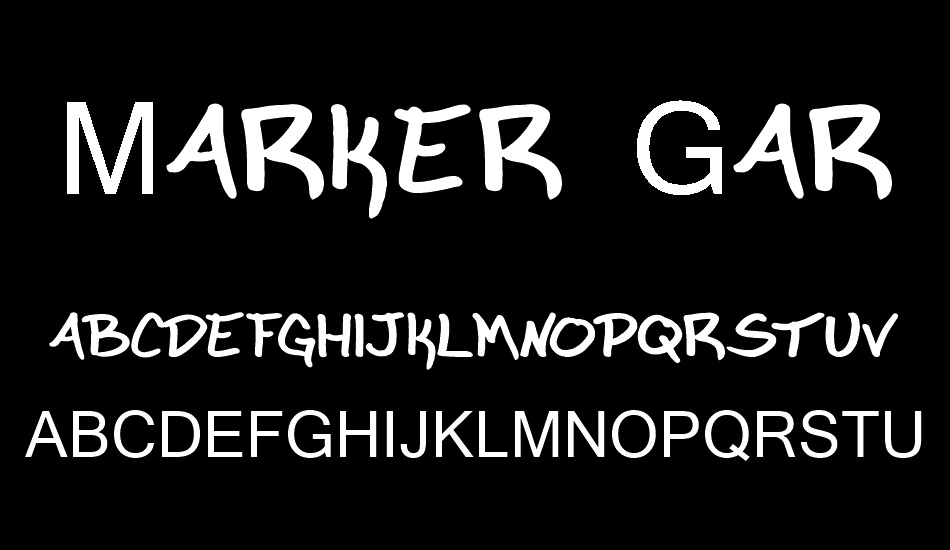 Marker Garbage font