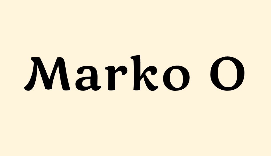 Marko One font big