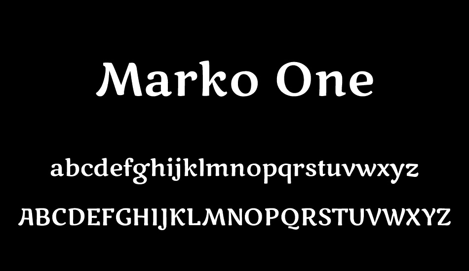 Marko One font