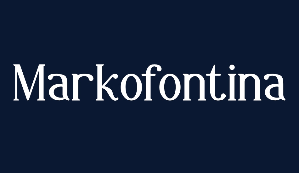 Markofontina font big