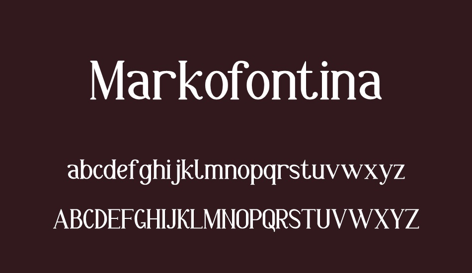 Markofontina font