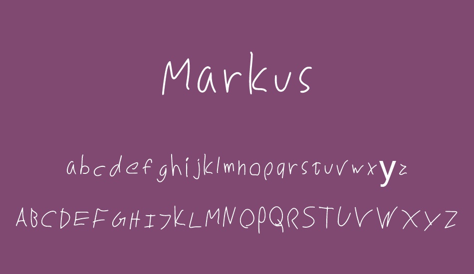 Markus font