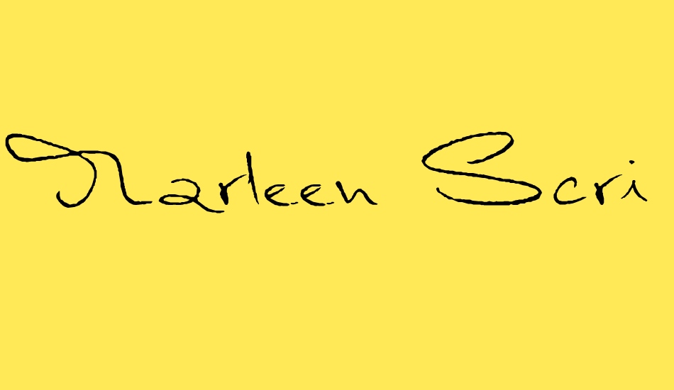 Marleen Script reduced font big