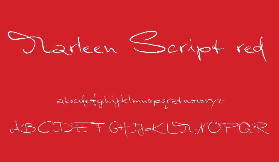 Marleen Script reduced font