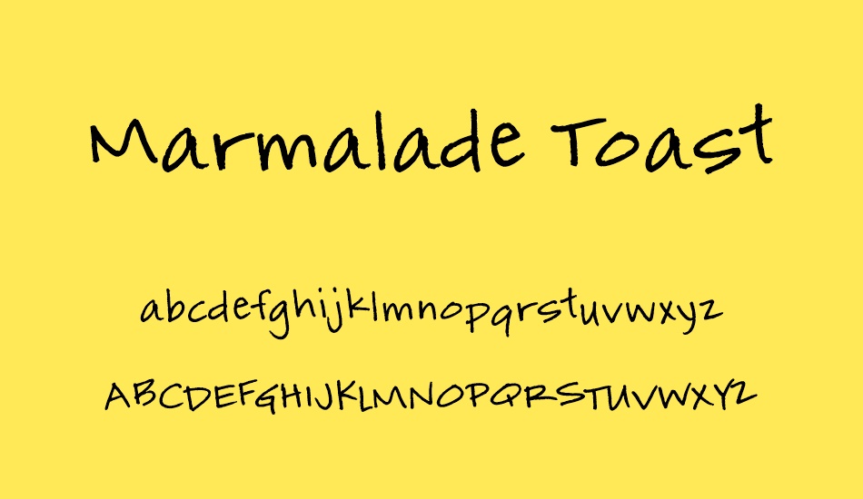 Marmalade Toast font