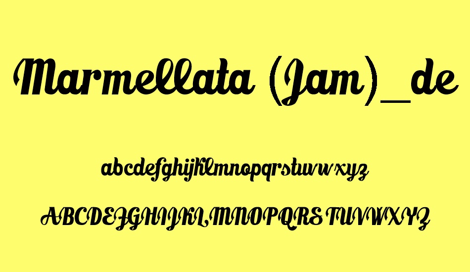 Marmellata (Jam)_demo font