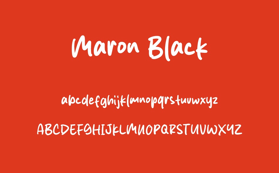 Maron Black font