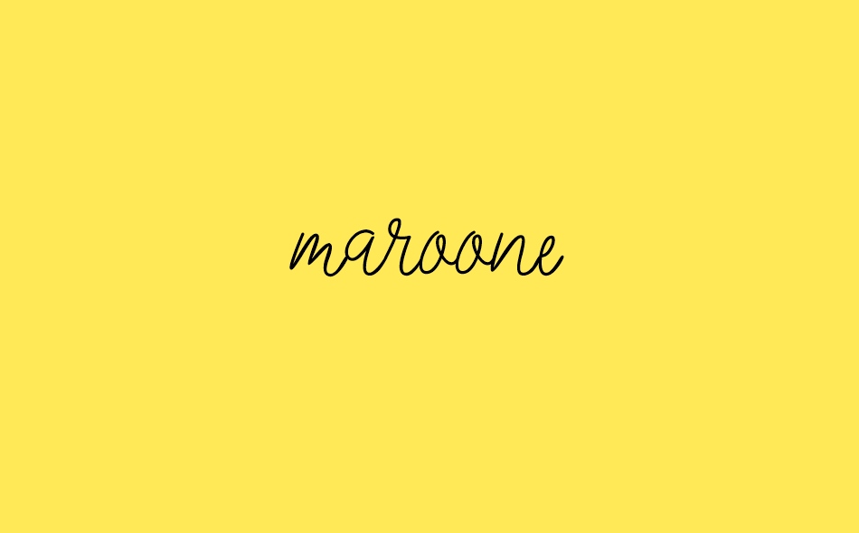 Maroone font big