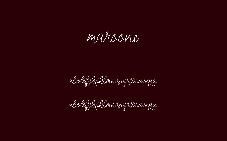 Maroone font