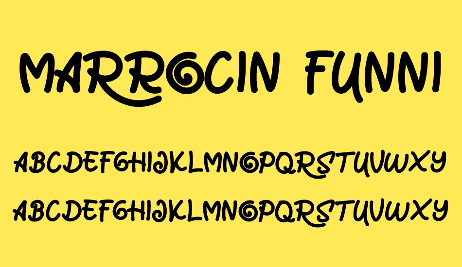 Marrocin Funnies font