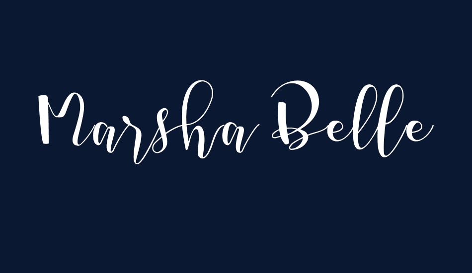 Marsha Belle Demo font big