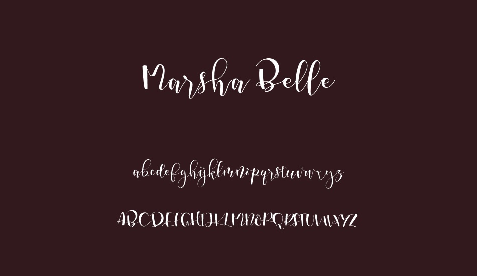 Marsha Belle Demo font