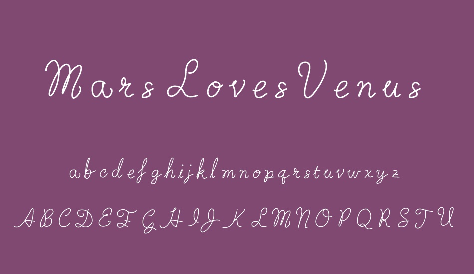 MarsLovesVenus font