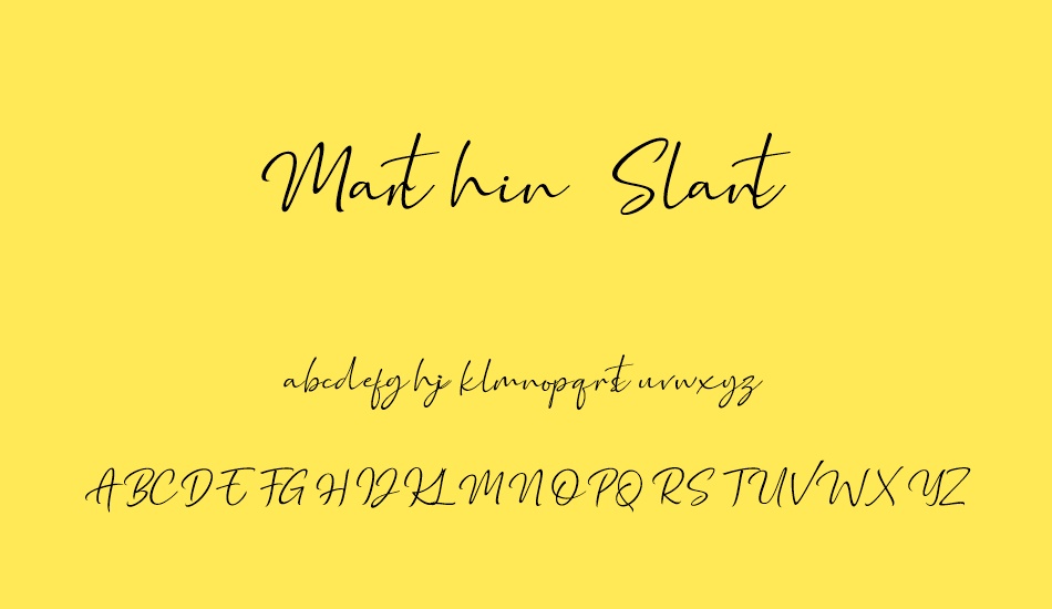 Marthin Slant font